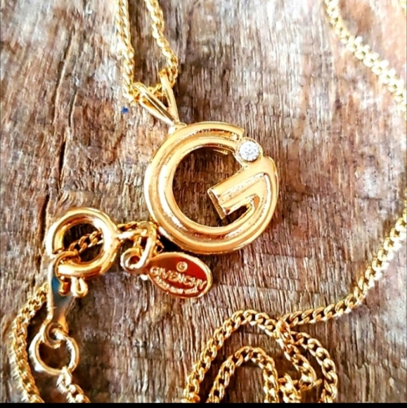 Authentic Vintage Givenchy Gold Logo Necklace - Picture 4 of 6